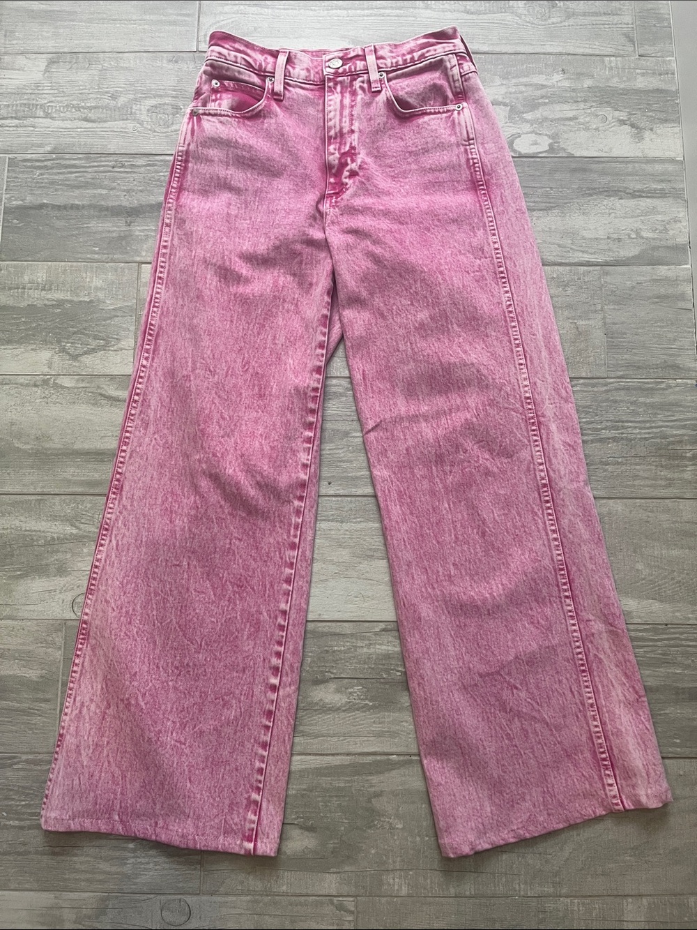 AMO Pink Frida Flare Jeans